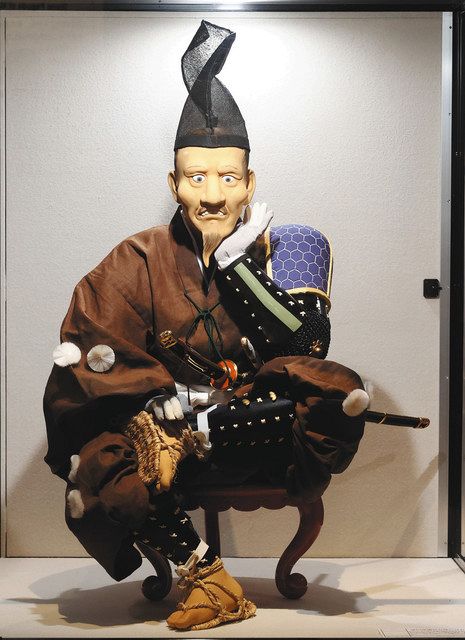 浜松市博物館で展示されている徳川家康の立体しかみ像＝浜松市中区の市博物館で