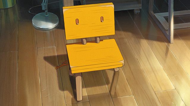 鈴芽が幼い頃に使っていた椅子。草太が姿を変えられ、動き出すようになる