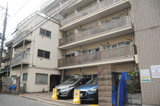 死亡した女児が母親と暮らしていたマンション＝東京都大田区で