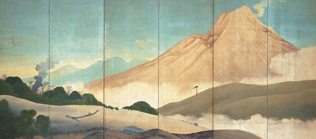 《浅間山図屏風》　江戸時代（１９世紀）　重要文化財　東京国立博物館蔵　ＴＮＭ　Ｉｍａｇｅ　Ａｒｃｈｉｖｅｓ　※後期展示
