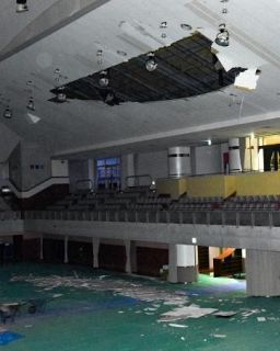 宇和島市のアリーナ天井が崩落　幅１５ｍ、１７日の地震で