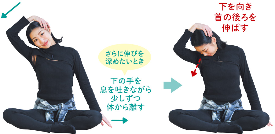 首のストレッチ
