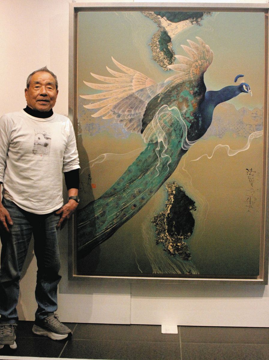 智内兄助さん、地元・蕨で30年ぶり個展 和紙に広がる幻想的な洋画 パリ