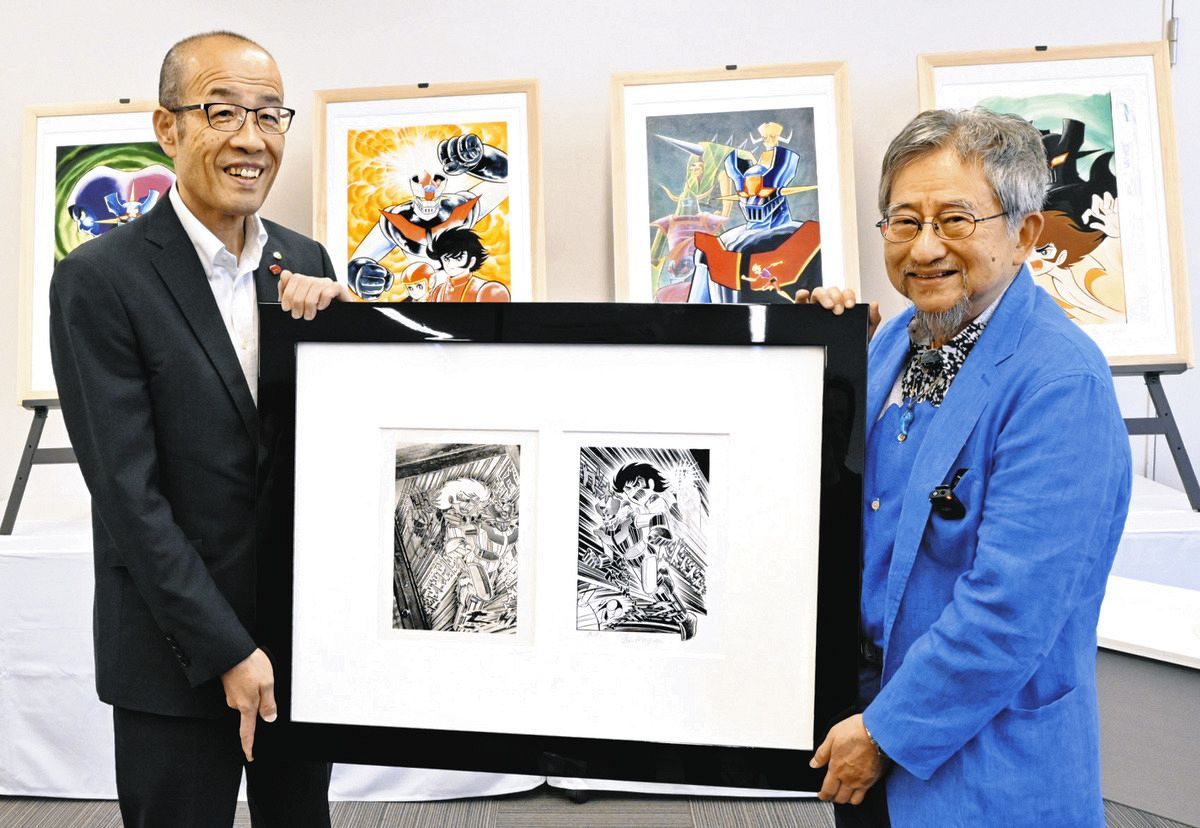 永井豪さんが生まれ故郷・輪島に支援のアート 記念館は燃えて