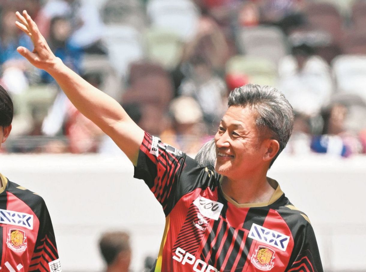 59歳カズが出場、17年ぶりのオールスター戦 W杯に挑む日本代表へ