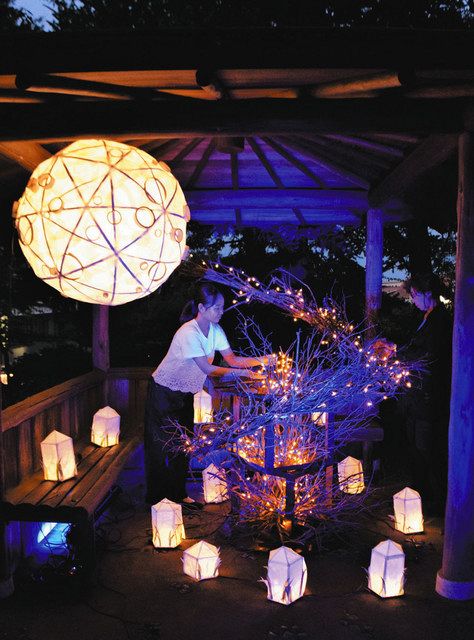 町田の公園に光のオブジェ 東屋にあんどん設置 きょう展示：東京新聞