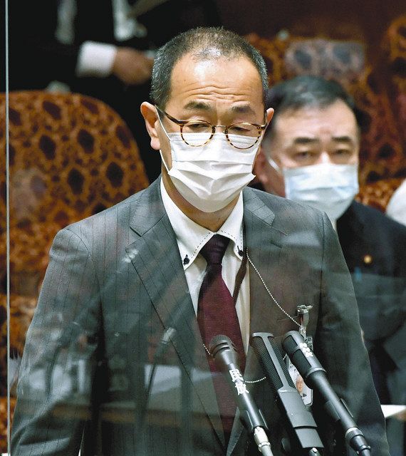 ２０２１年３月、参院予算委で答弁する原子力規制委員会の更田豊志委員長