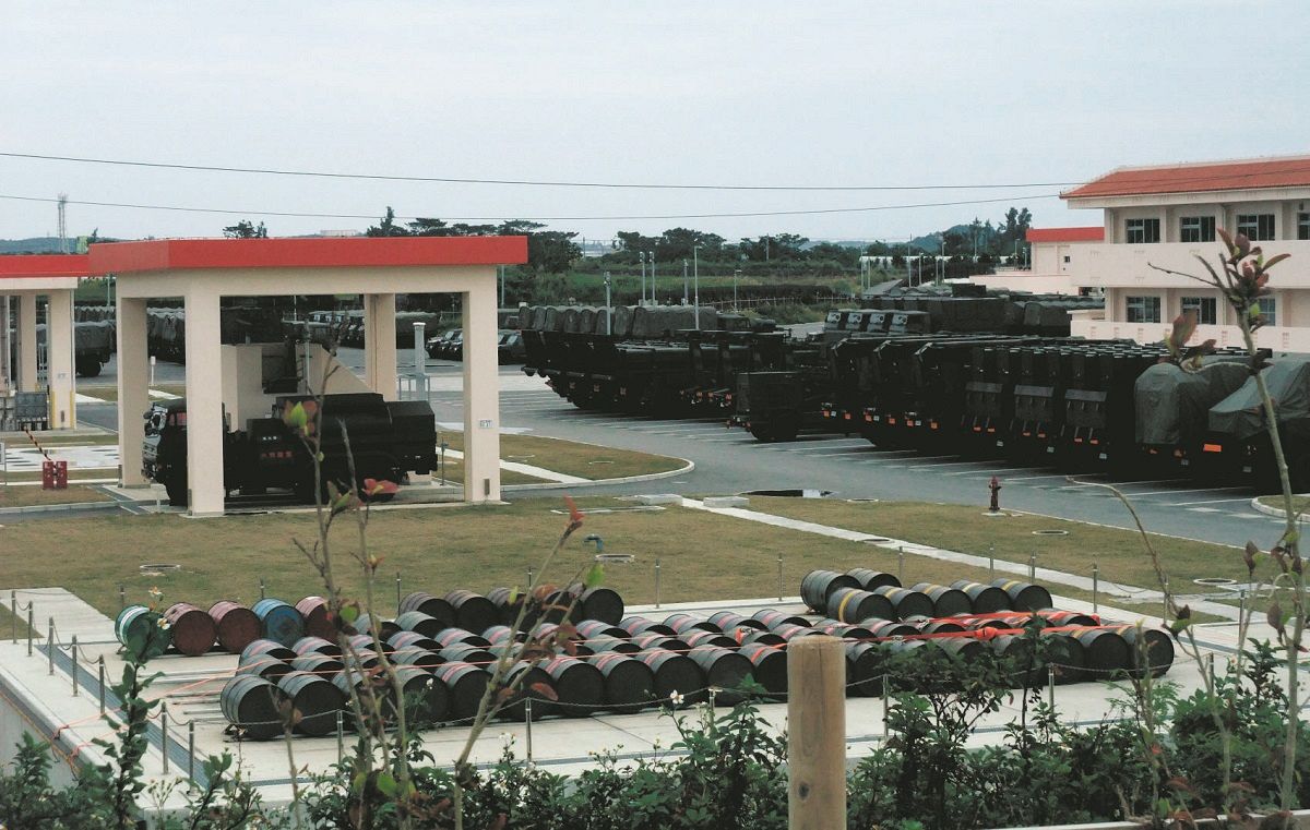 ミサイル部隊が配備された陸上自衛隊宮古島駐屯地（資料写真）
