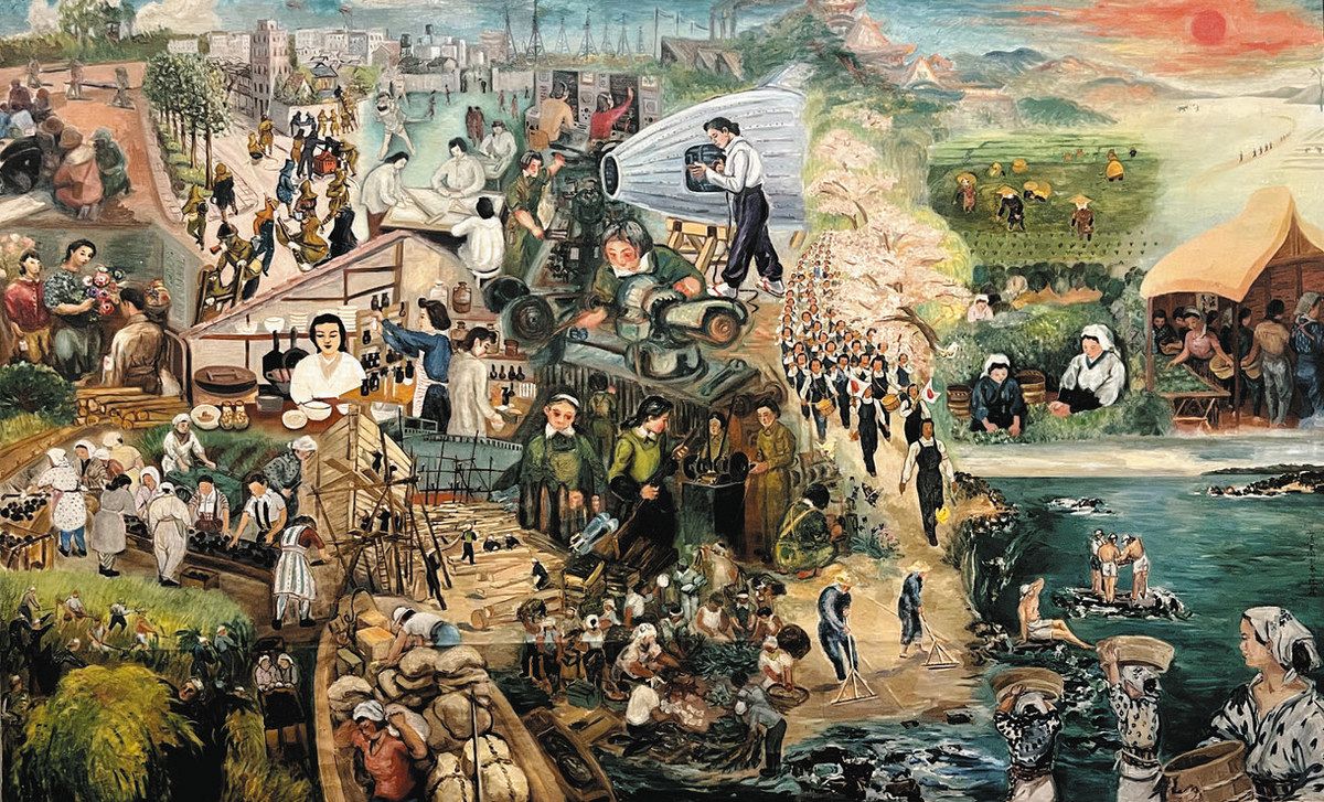 カジュアル美術館＞《大東亜戦皇国婦女皆働之図》春夏の部 東京国立