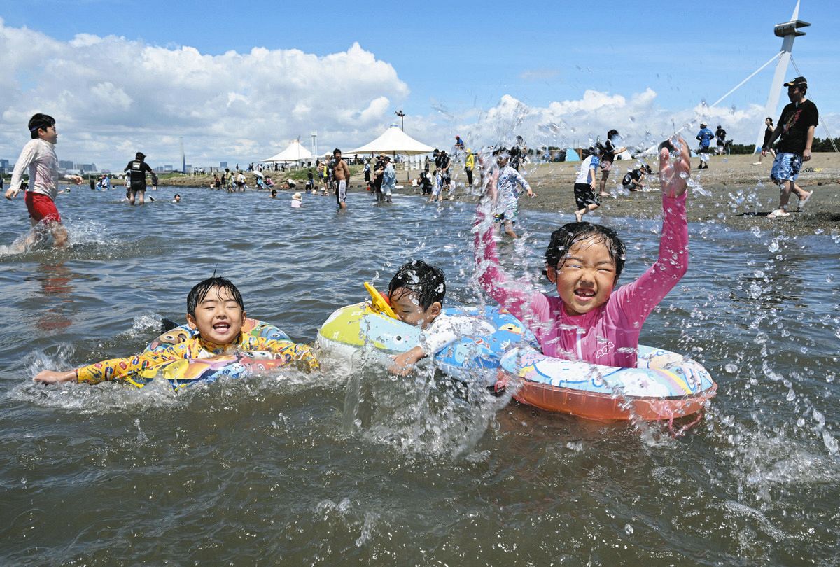 海の日前に海開き！ 葛西海浜公園に響く子どもたちの歓声：東京新聞