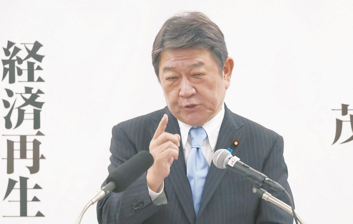 自民党総裁選への立候補を表明する茂木敏充幹事長