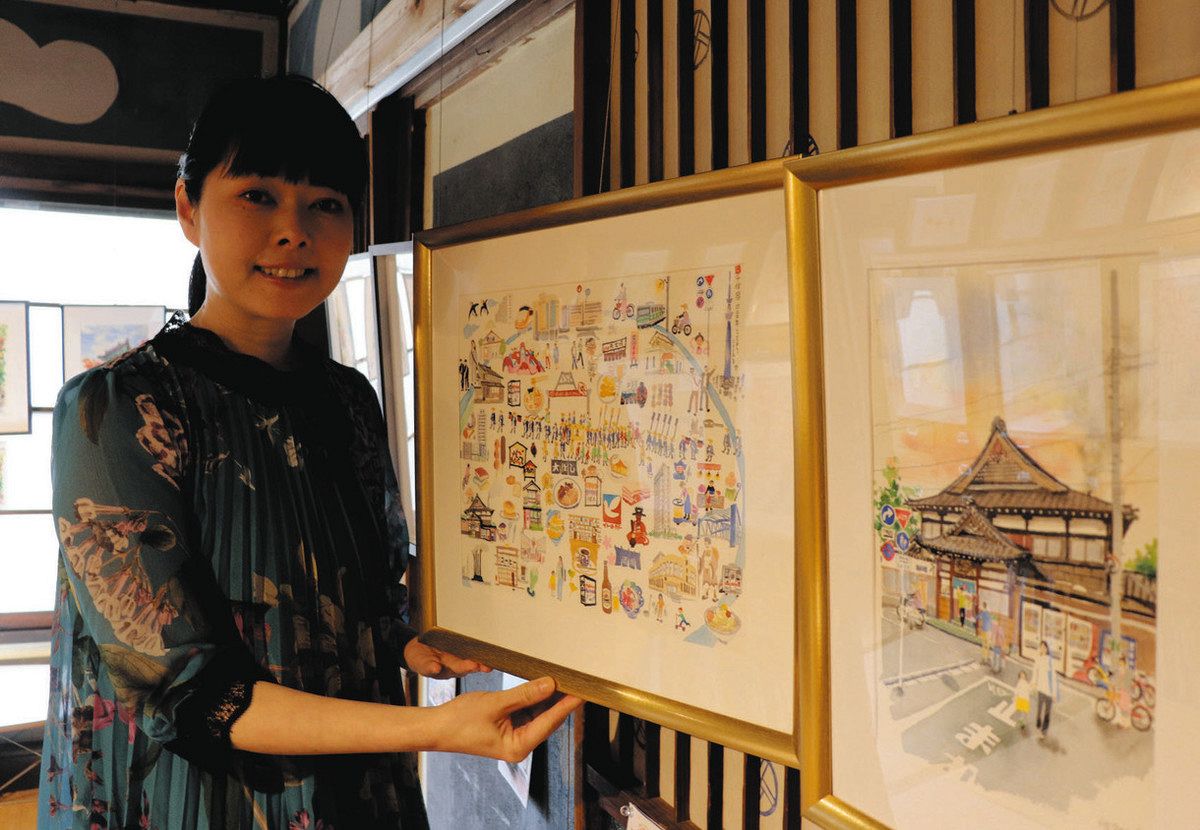 千住や故郷・岩手に恩返し」 なかだえりさん水彩画展 足立のアトリエで