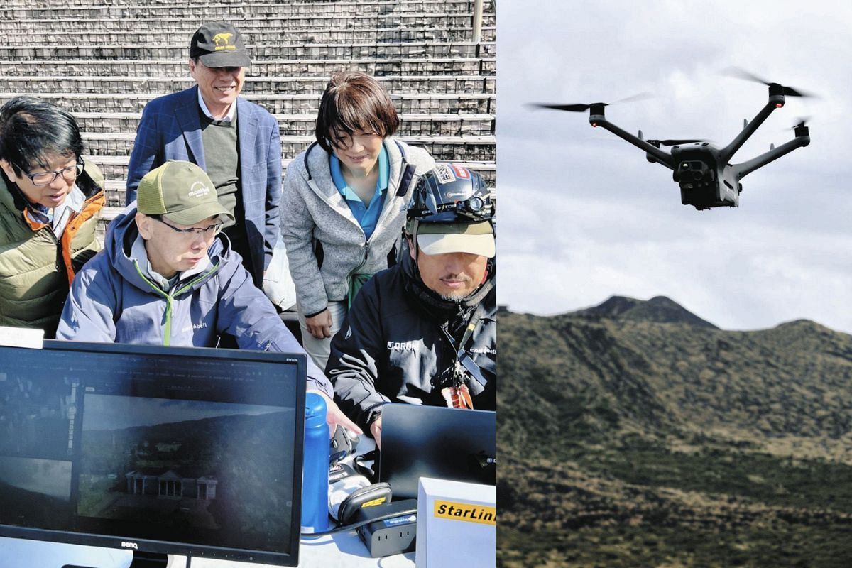 ドローンを噴火調査に使いたい 伊豆大島で試してみたら…想像以上に