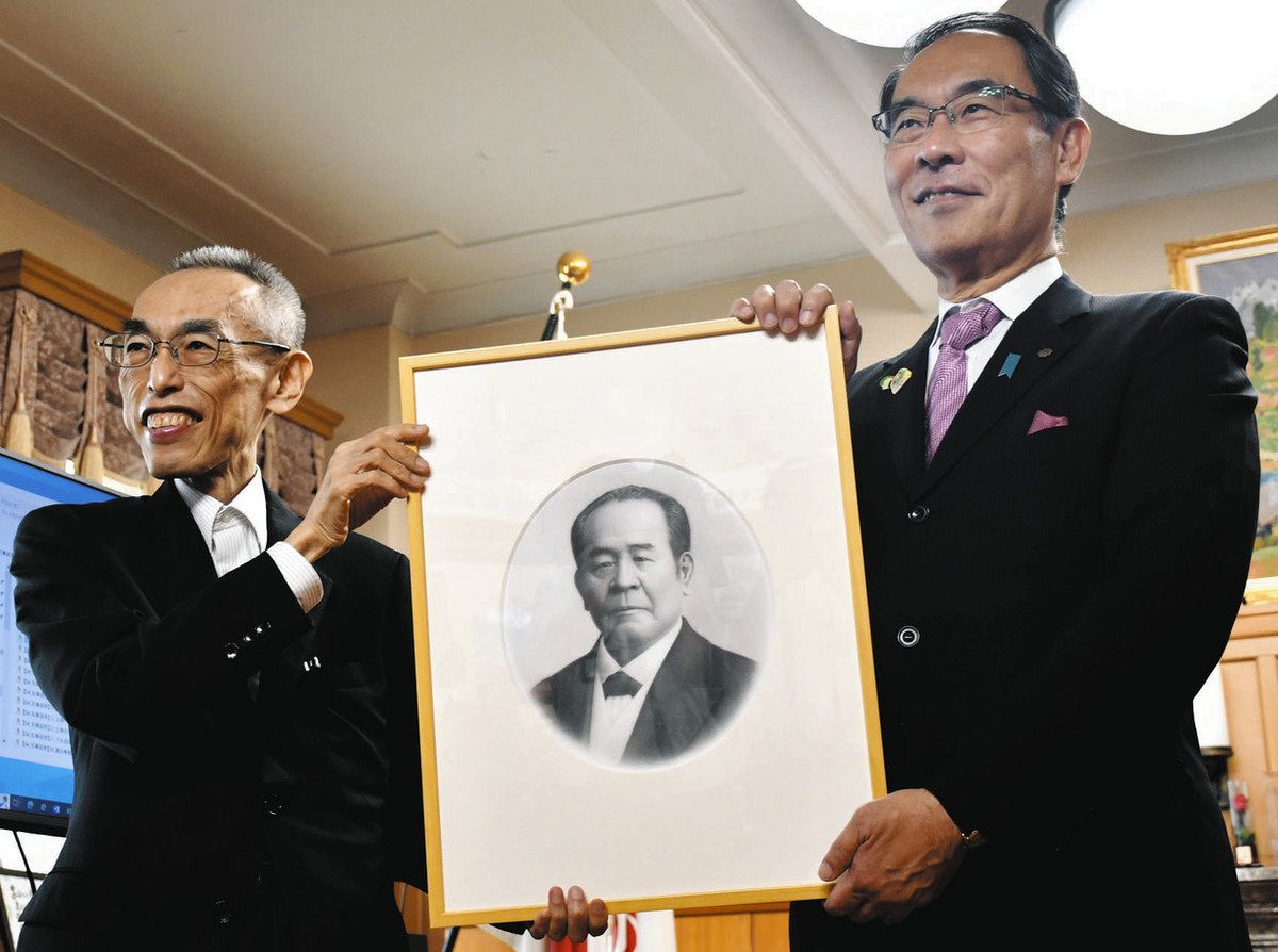 国立印刷局が寄贈 新1万円札 渋沢コンテ画 展示へ 知事「郷土の誇り