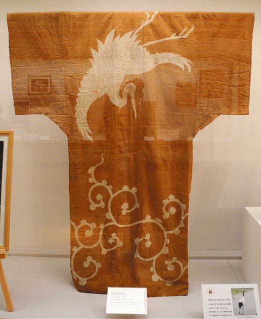鶴が描かれた江戸時代の寝具
