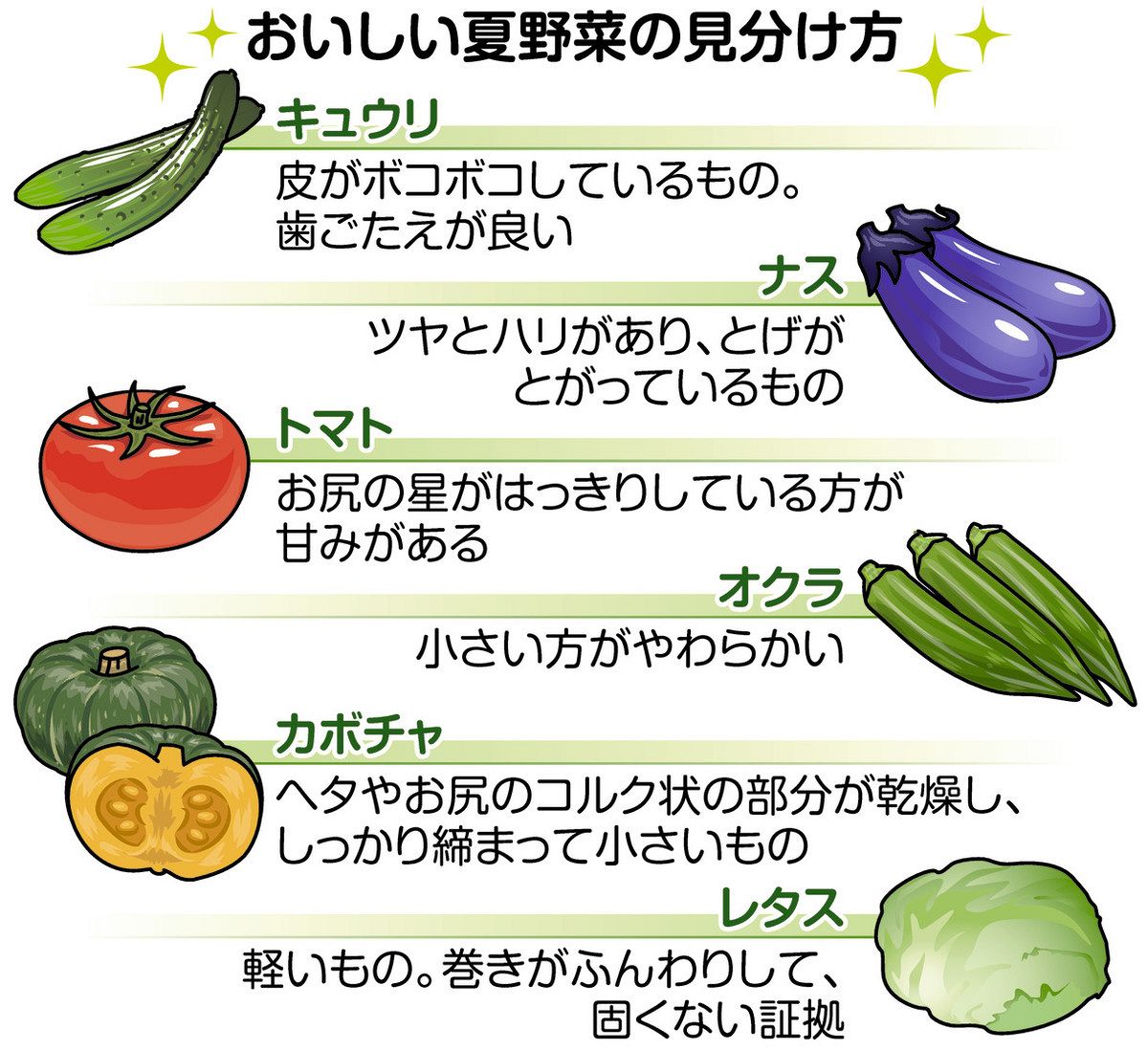 食問＞夏野菜の選び方：東京新聞デジタル