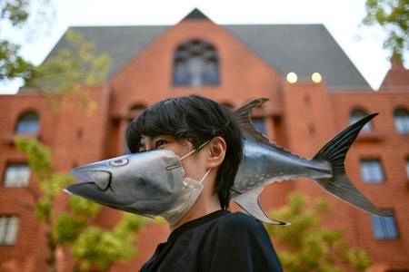 マグロマスクで笑いを 近畿大 本物そっくり 東京新聞 Tokyo Web