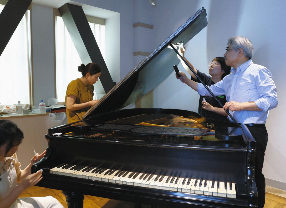 貞明皇后が愛したピアノ、見学お早めに 約120年前、最初期の