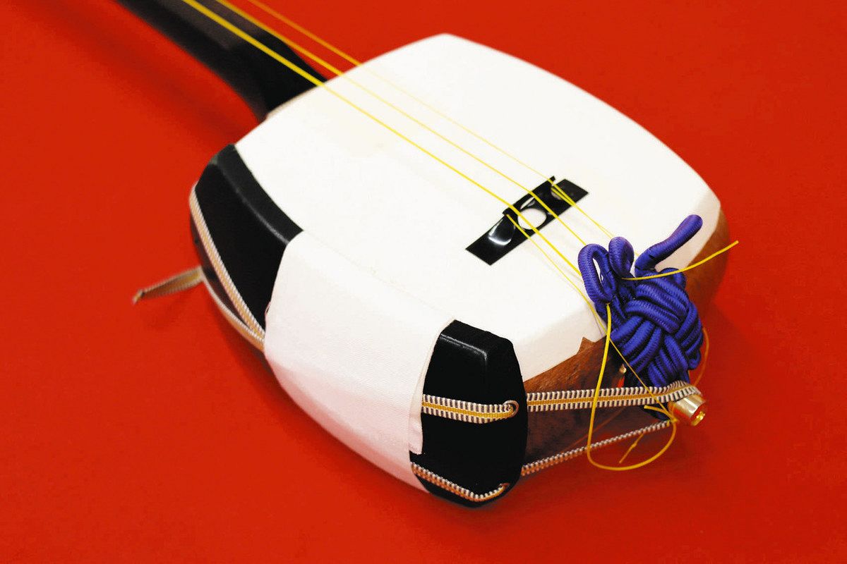 新お道具箱 万華鏡＞歌舞伎音楽・竹本の三味線 繊細な皮 保管にも