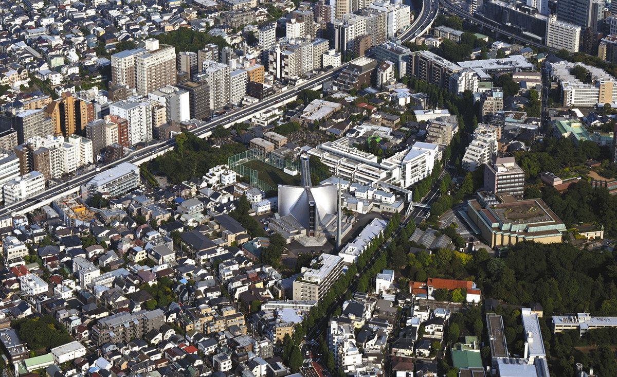 望 ～都の空から＞文京区・東京カテドラル聖マリア大聖堂 荘厳