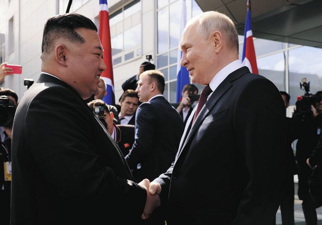 新品　朝露友好軍事同盟記念　北朝鮮金正恩委員長とロシアプーチン大統領のマグカップ ロ朝首脳会談、金氏「帝国主義と戦う」 軍事協力にプーチン氏