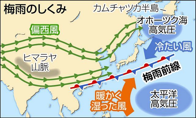 梅雨の正体 にらみ合う二つの高気圧 東京新聞 Tokyo Web