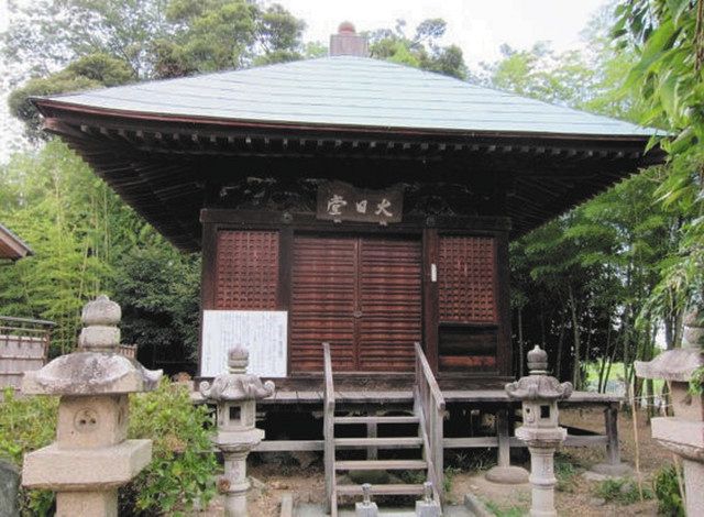 江戸時代中期に建てられた銅板ぶきの金剛寺大日堂　＝川島町で（ものつくり大学横山研究室提供）