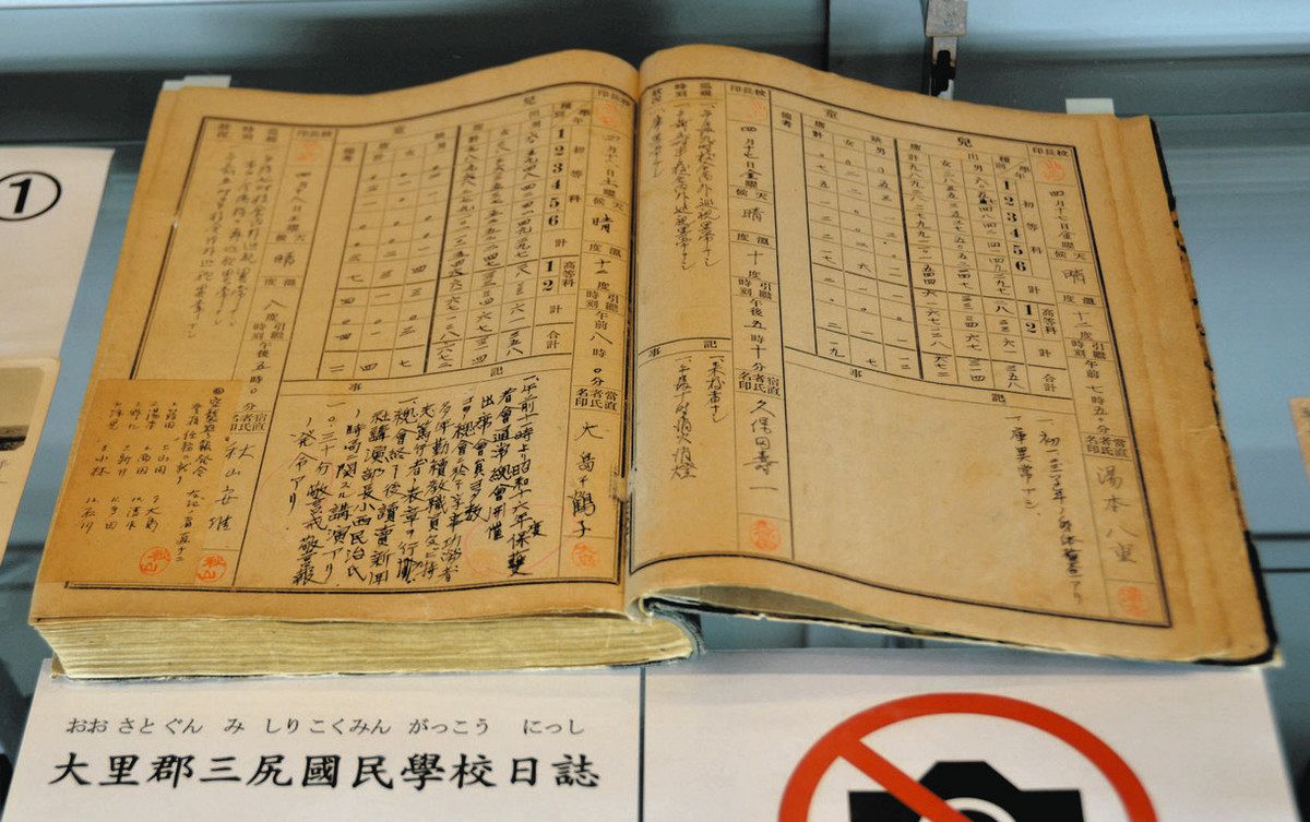 最後の空襲 熊谷 80年前の記憶＞旧国民学校の戦中日誌 教員の出勤状況