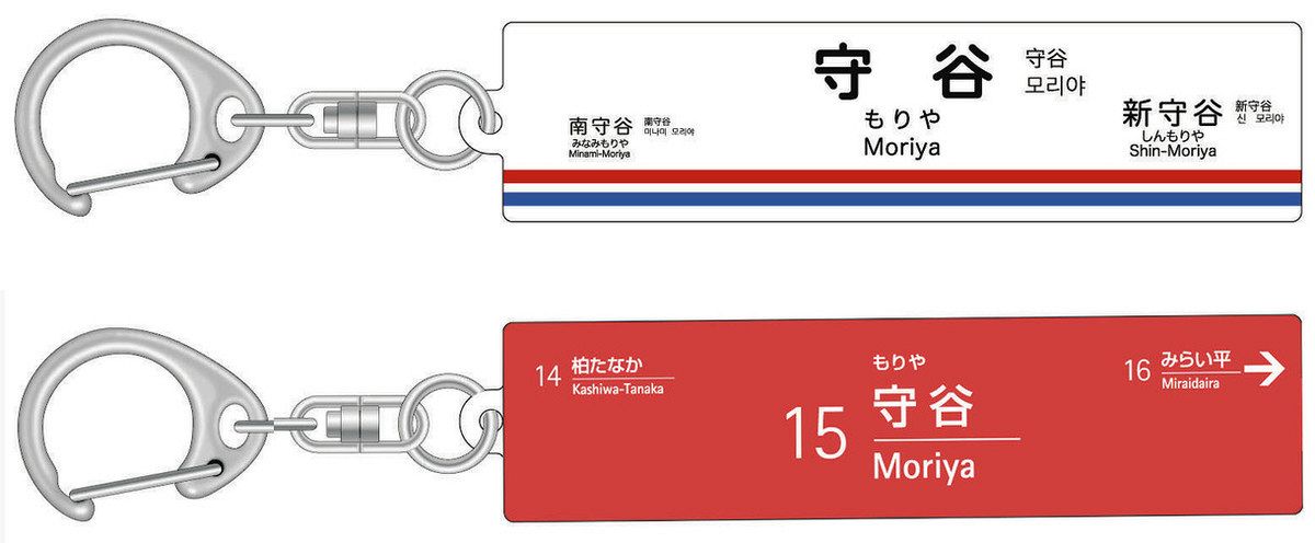 守谷」の駅名標 表裏にデザイン TXと関東鉄道コラボグッズ：東京新聞