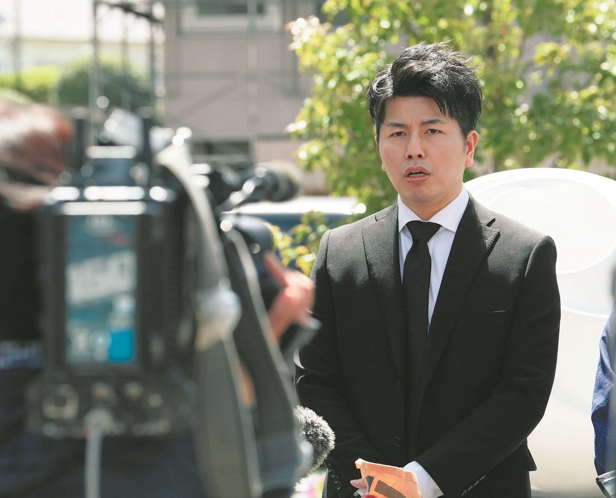 Takuya Matsunaga responding to an interview on the 19th in the Toshima district, Tokyo.