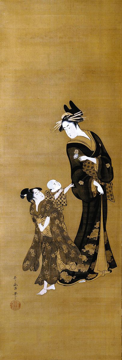 aflo▽浮世絵 木製けん玉 喜多川歌麿 （Kitagawa Utamaro 喜多川