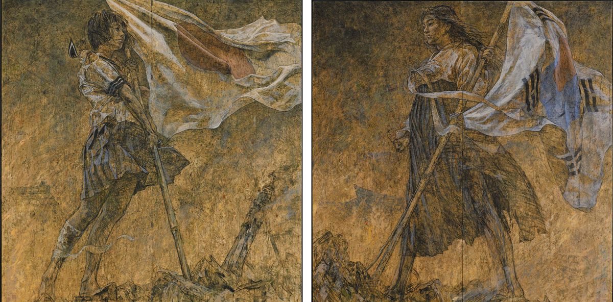 カジュアル美術館＞本当の敵は誰なのか 会田誠《美しい旗（戦争画