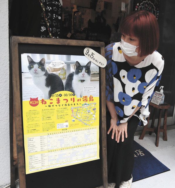 猫ざんまい、街歩き楽しんで あすから湯島で「ねこまつり」 参加店増