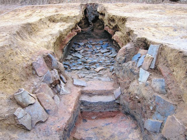 古代の関東で窯業の中心を担った南比企窯跡を構成する新沼窯跡（鳩山町提供）
