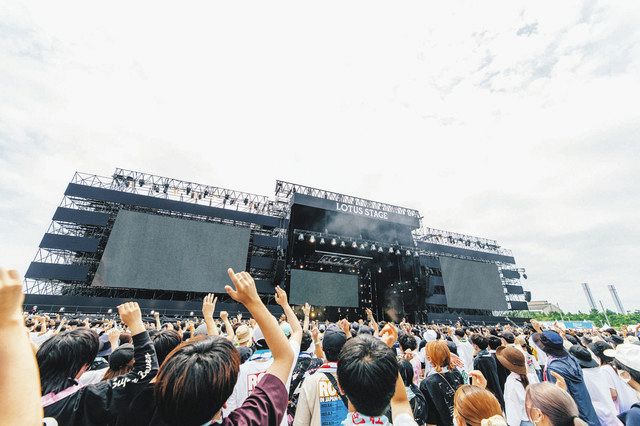 千葉に会場を移し３年ぶりに開催された「ロック・イン・ジャパン・フェスティバル」＝６日、千葉市蘇我スポーツ公園で（提供写真、©ROCK IN JAPAN FESTIVAL 2022）