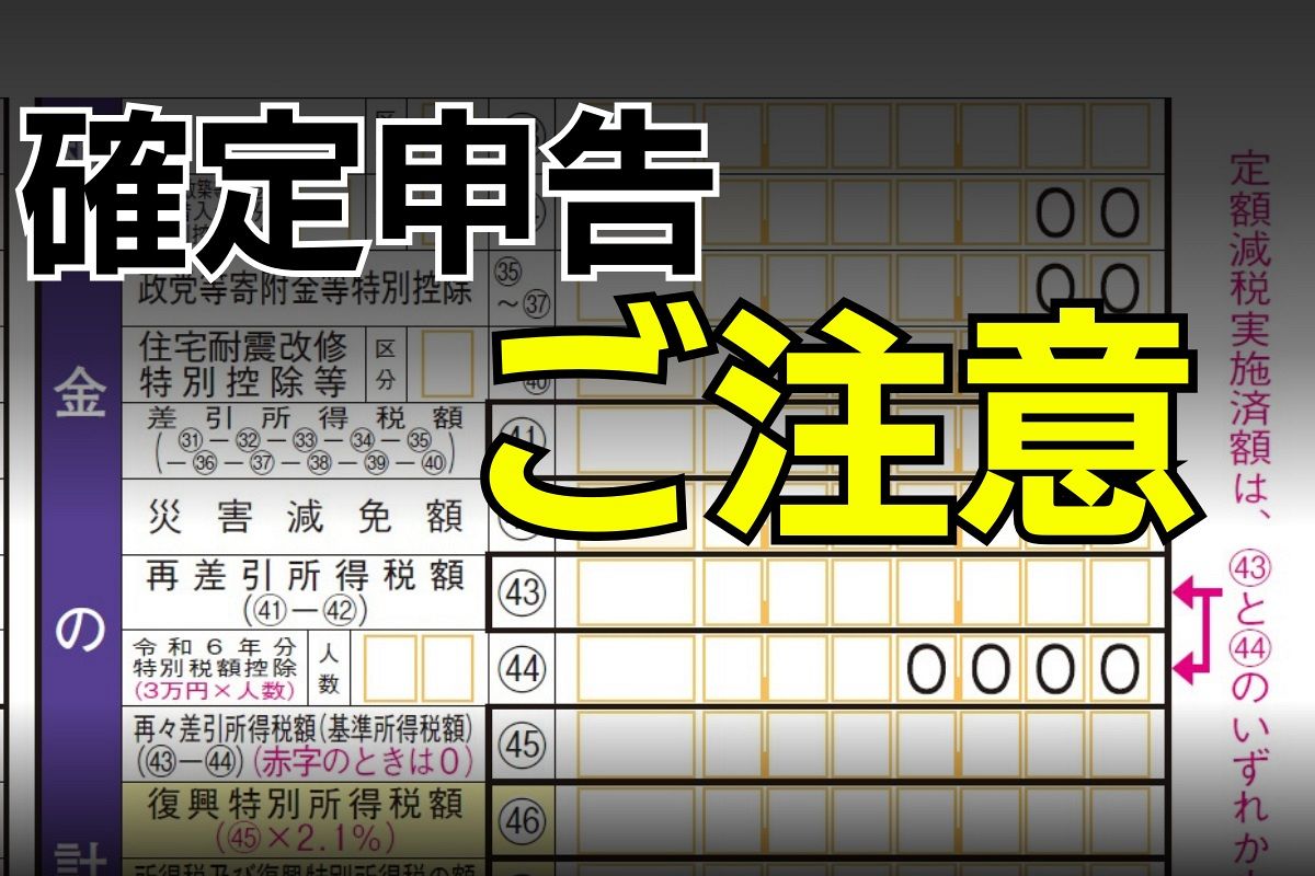 確定申告 今回は「定額減税の落とし穴」 記入を忘れると納税額が増えます 2月17日から1カ月受け付け：東京新聞デジタル