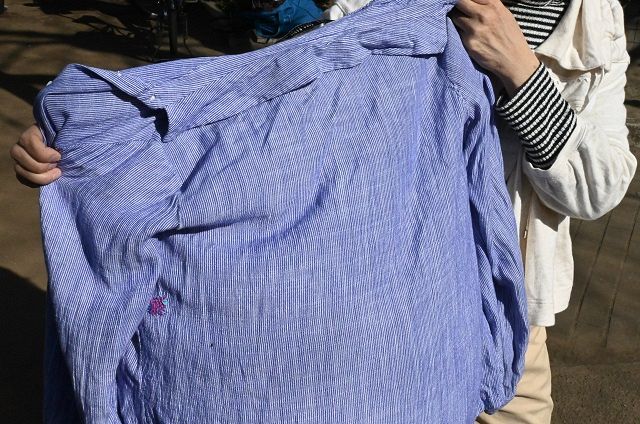 お気に入りのシャツ。へたってきた襟の雰囲気も好きだという