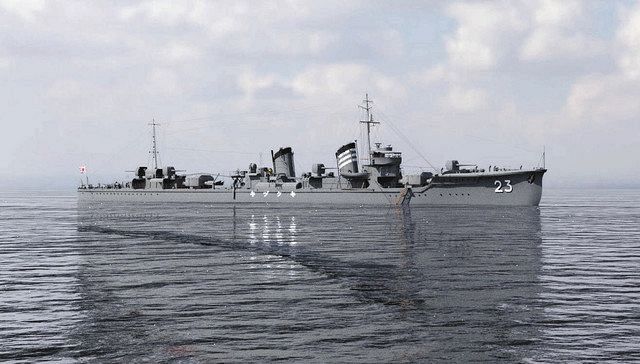 ３Ｄで再現された駆逐艦「菊月」＝駆逐艦菊月会提供