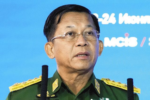 ミャンマー国軍トップのミン・アウン・フライン総司令官＝ＡＰ