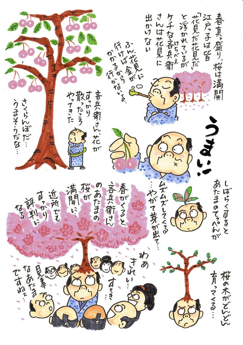 新釈 古典落語図鑑 三遊亭兼好 「あたま山」：東京新聞デジタル