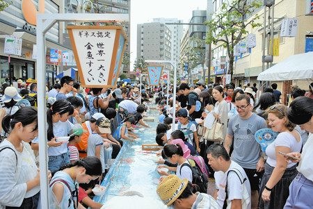 世界一大きい金魚すくい ４日 今年も藤沢で開催 東京新聞 Tokyo Web