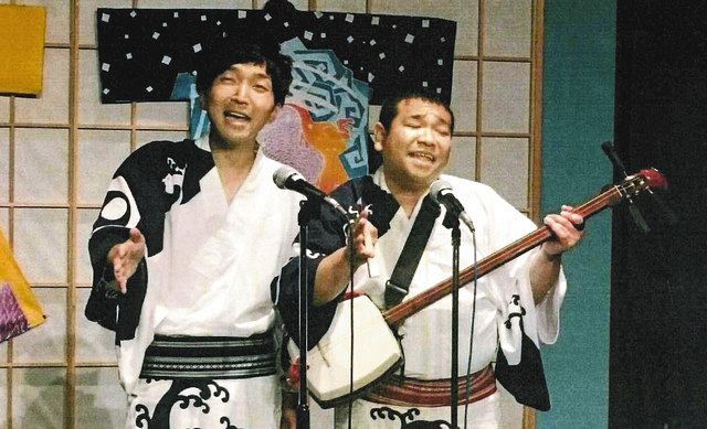 中島（左）です！西本です！　民謡の師、小沢千月先生のイベントから。今年は浴衣を着てステージに立ちたいです
