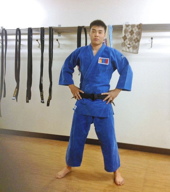 モンゴルでは抜群の運動神経を生かし、柔道に励んだ（撮影日時不明、霧馬山提供）