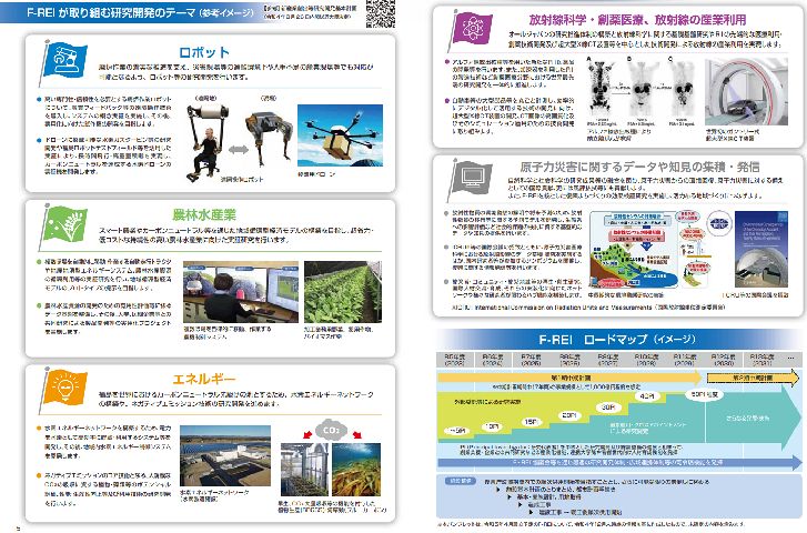 福島国際研究教育機構のウェブサイトで公開されているパンフレットの一部
