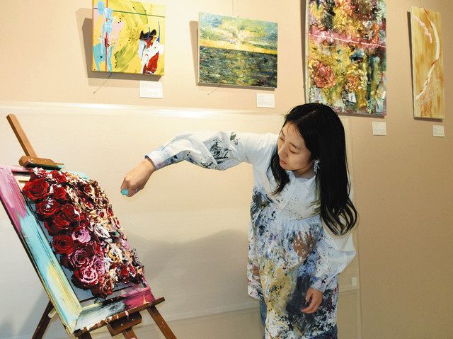 ECONECOさん キャンバスアートバタフライローズ ECONECOさん キャンバスアートバタフライローズ