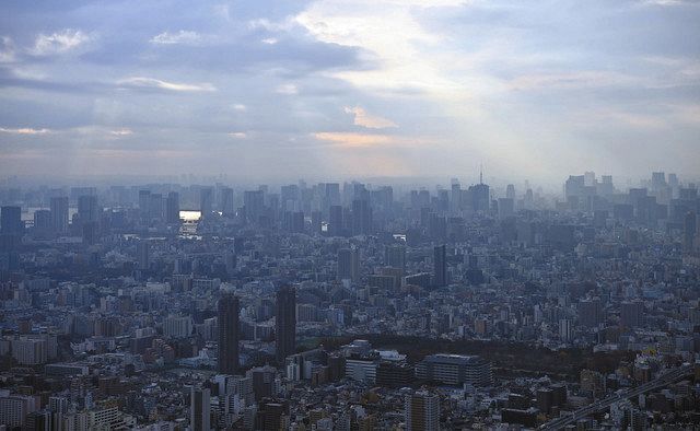 空から見た東京都心の風景