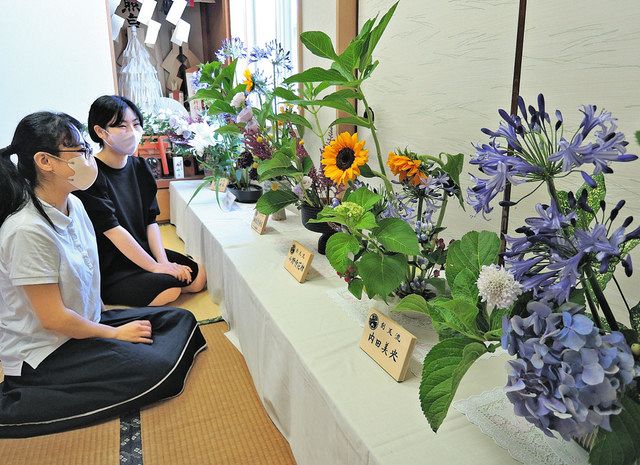 生け花で涼演出 創美流華道作品展が4年ぶり一般公開 東久留米：東京