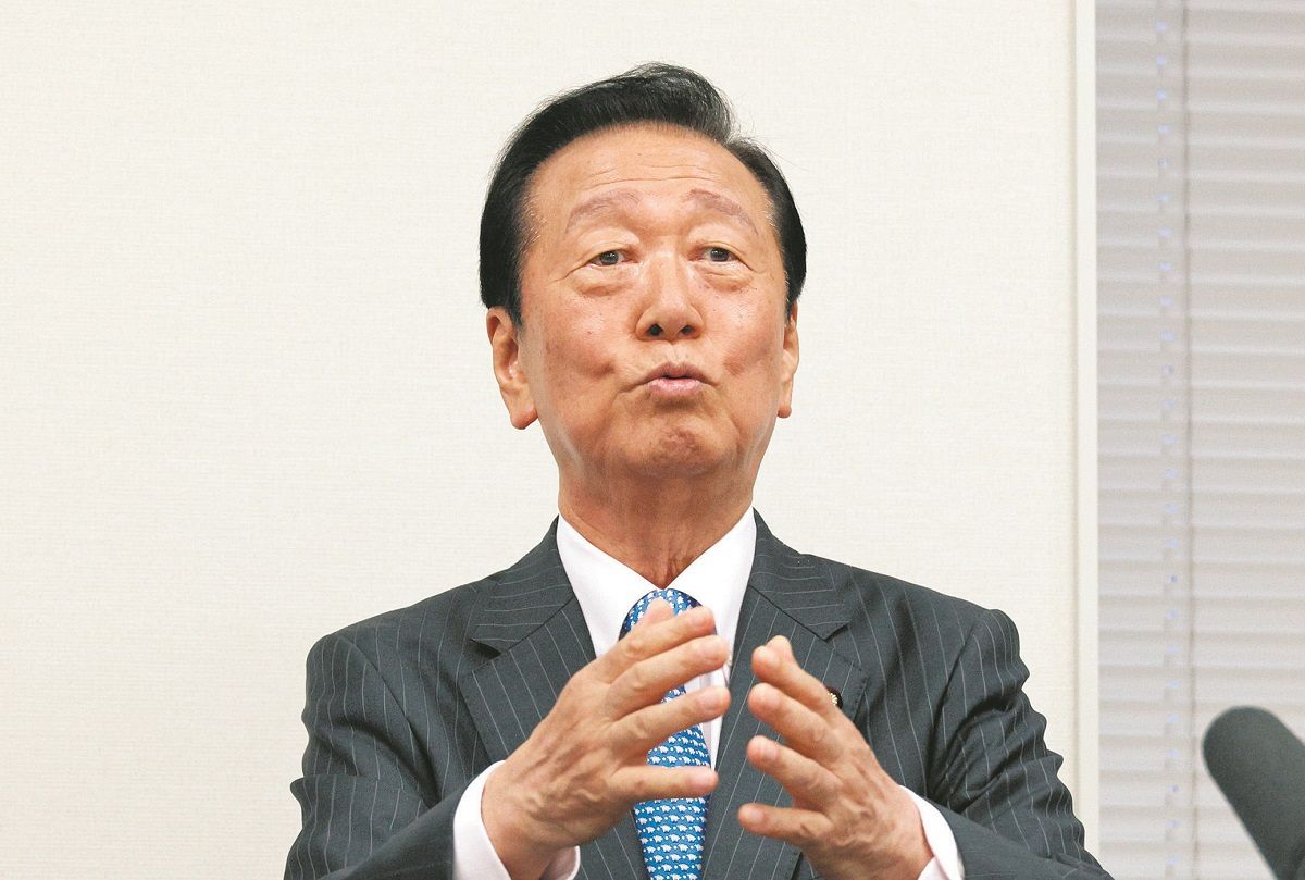 立憲民主党の小沢一郎氏＝6日、東京・永田町で（佐藤哲紀撮影）