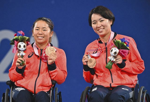 上地結衣 大谷桃子組 そろって寝不足なんの銅メダル 女子ダブルスでは日本勢初 車いすテニス 東京新聞 Tokyo Web