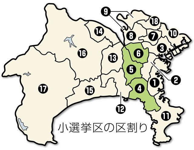 各区の構図 衆院選かながわ 4区 5区 6区 東京新聞 Tokyo Web